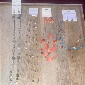 Lot of 4 Ashley Cooper Necklaces / Necklace & Earring Sets NEW